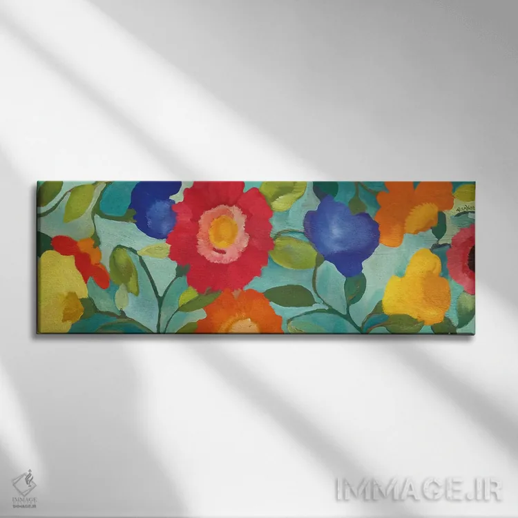 تابلو پن آبی II اثر کیم پارکر - نمای روبهرو روی دیوار