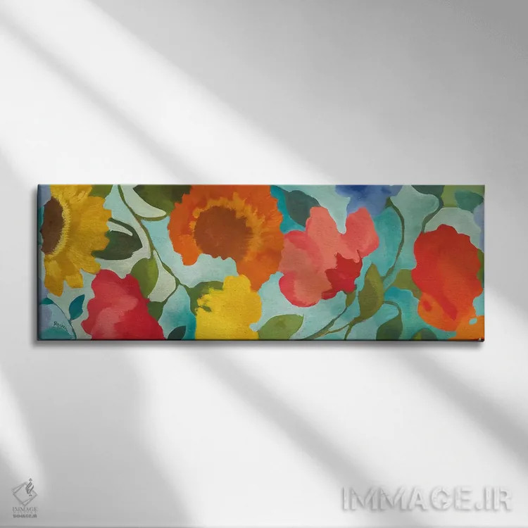 تابلو پن آبی I (پن=ربالنوع طبیعت در اساطیر) اثر کیم پارکر - نمای روبهرو روی دیوار