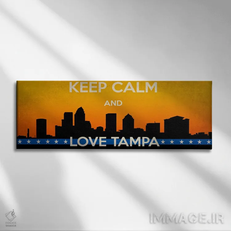 تابلو آرام باش و عاشق تمپا باش (آمریکا) اثر فایو بای فایو کالکتیو - نمای روبهرو روی دیوار