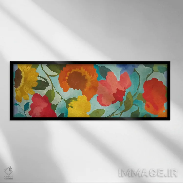 تابلو پن آبی I (پن=ربالنوع طبیعت در اساطیر) اثر کیم پارکر - نمای قابدار مشکی