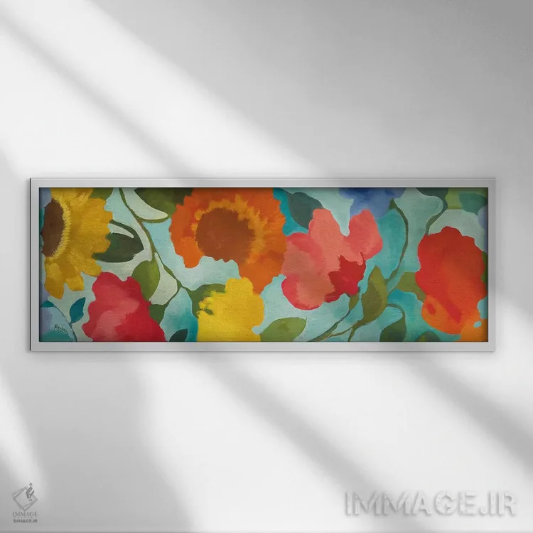 تابلو پن آبی I (پن=ربالنوع طبیعت در اساطیر) اثر کیم پارکر - نمای قابدار سفید