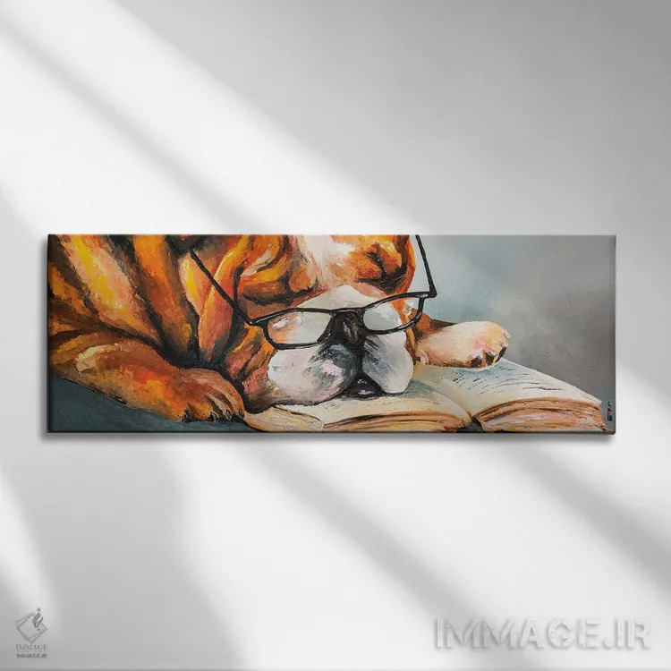 تابلو وقتی کتاب کسلکننده است اثر کوپتسووا آرت (استودیو یا برند هنری) - نمای روبهرو روی دیوار