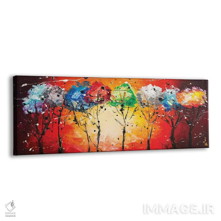 تابلو غروب هندی اثر کوپتسووا آرت (استودیو یا برند هنری) - نمای پرسپکتیو محصول