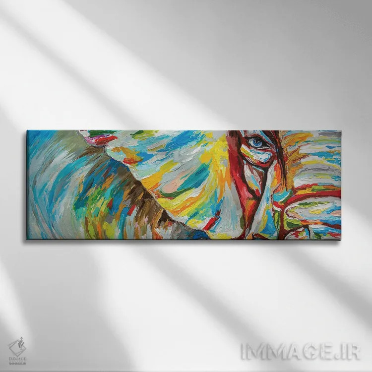 تابلو چشم فیل اثر کوپتسووا آرت (استودیو یا برند هنری) - نمای روبهرو روی دیوار