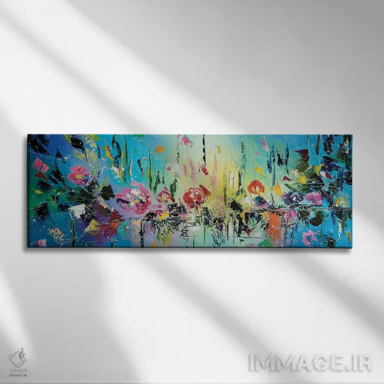 تابلو ملودی گلها اثر کوپتسووا آرت (استودیو یا برند هنری) - نمای روبهرو روی دیوار