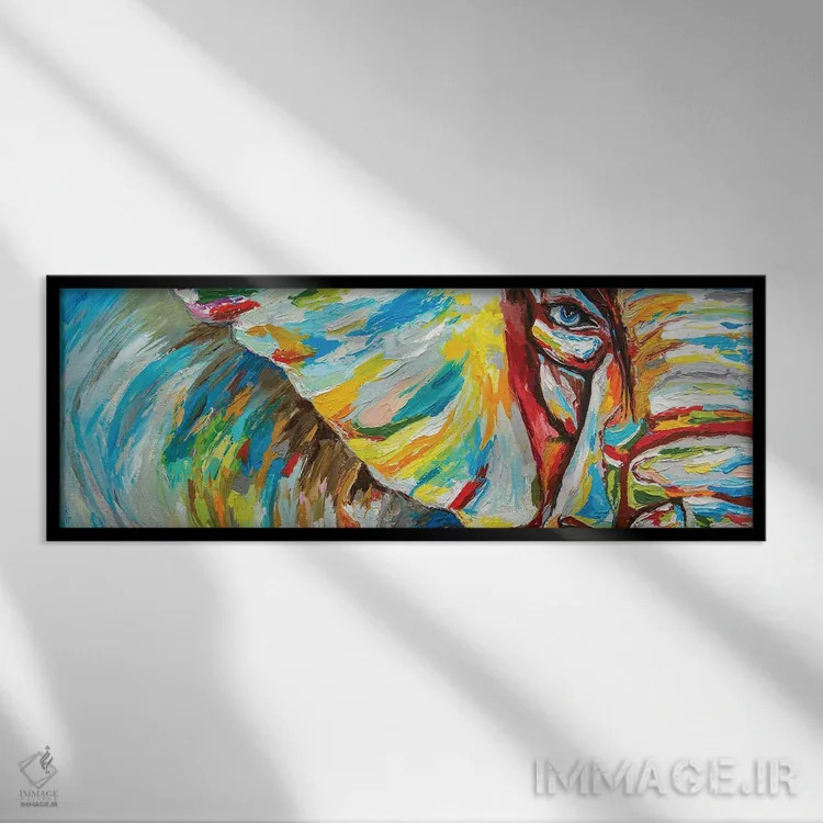 تابلو چشم فیل اثر کوپتسووا آرت (استودیو یا برند هنری) - نمای قابدار مشکی