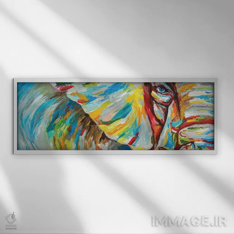 تابلو چشم فیل اثر کوپتسووا آرت (استودیو یا برند هنری) - نمای قابدار سفید