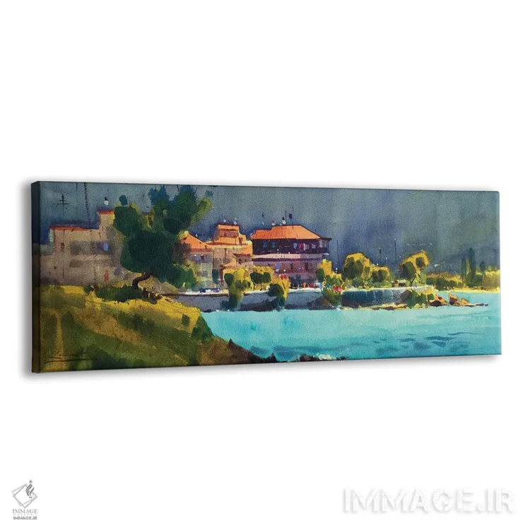 تابلو منظره با دریا در یونان اثر اندریی کووالیک - نمای پرسپکتیو محصول