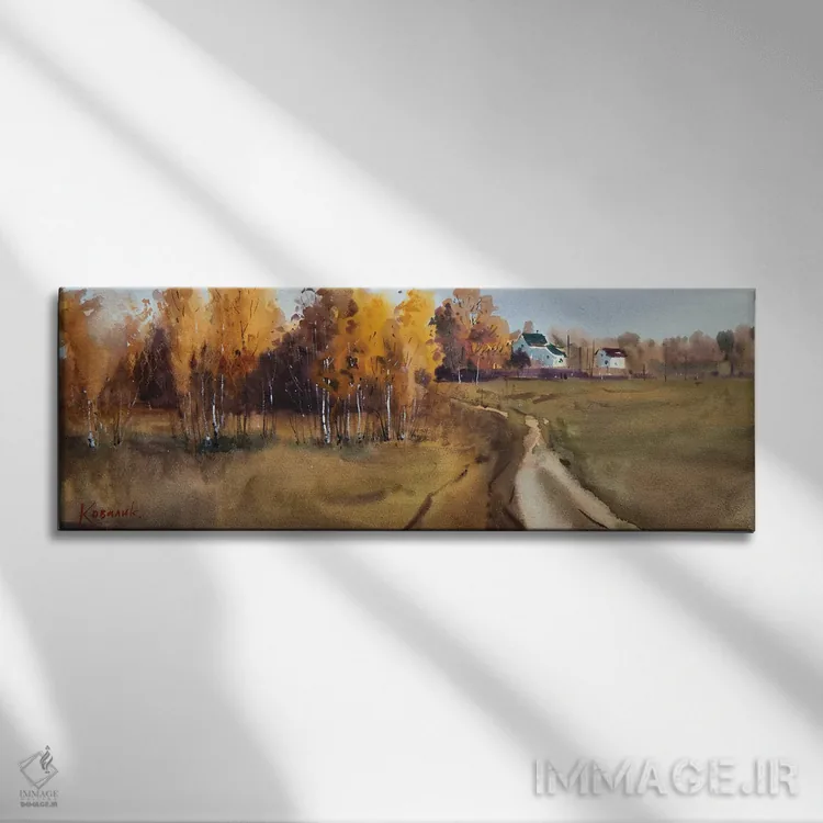 تابلو طلای پاییز اثر اندریی کووالیک - نمای روبهرو روی دیوار