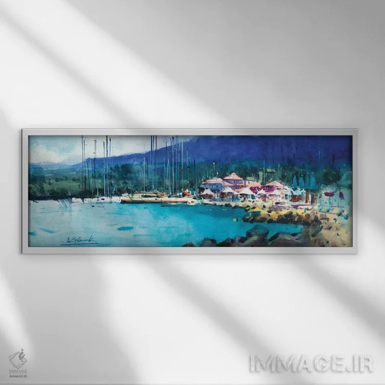 تابلو پیش از طوفان در یونان اثر اندریی کووالیک - نمای قابدار سفید