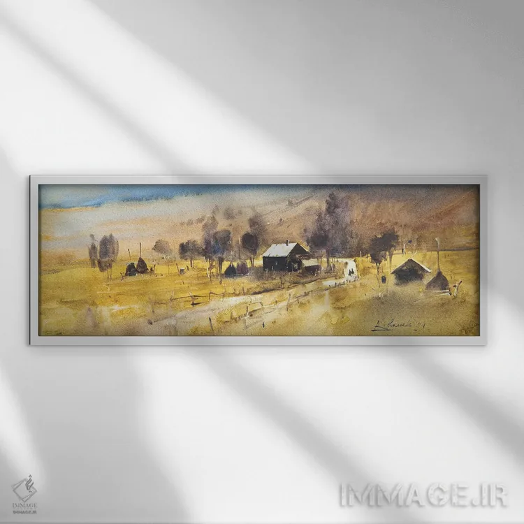 تابلو منظره کارپات اثر اندریی کووالیک - نمای قابدار سفید
