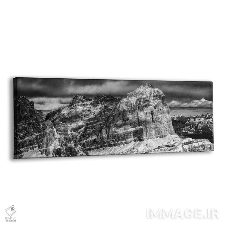 تابلو توفانه، دولومیت، ایتالیا (سیاه و سفید) اثر میکولاج گوسپودرک - نمای پرسپکتیو محصول
