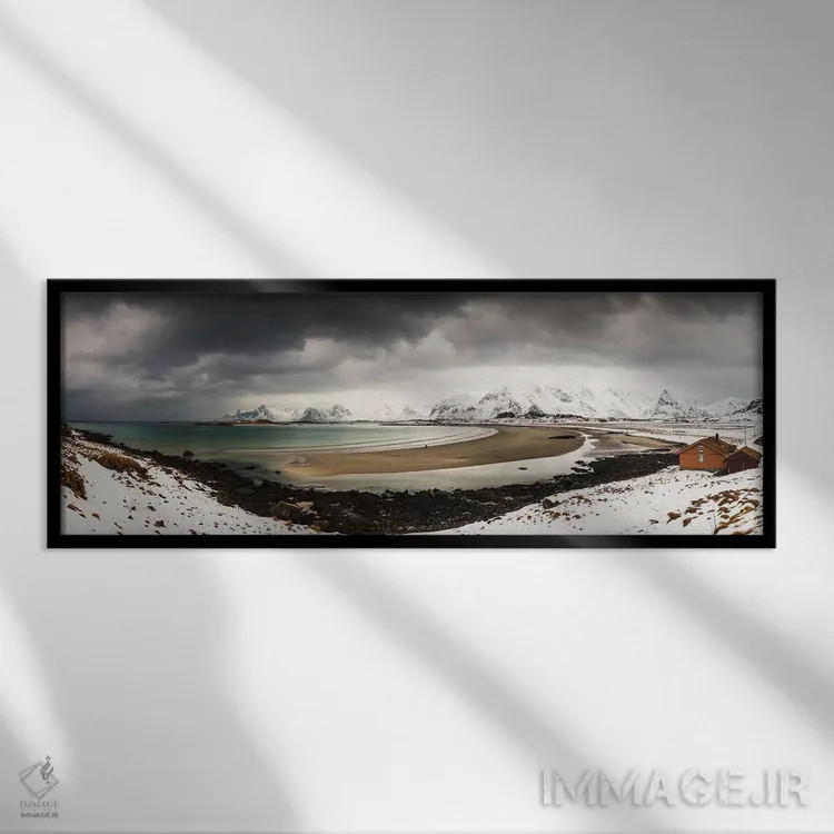 تابلو ایتریساند، لوفوتن، نروژ اثر میکولاج گوسپودرک - نمای قابدار مشکی