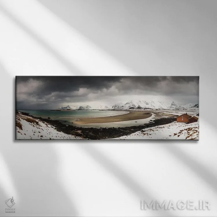 تابلو ایتریساند، لوفوتن، نروژ اثر میکولاج گوسپودرک - نمای روبهرو روی دیوار