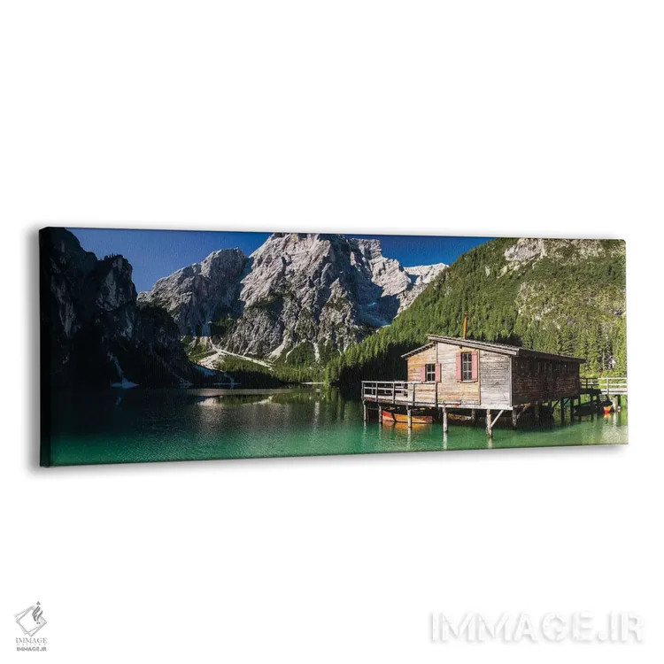 تابلو ایتالیا، آلپ، دولومیتهای پراگ، دریاچه پراگر ویلزه / دریاچه برائیس، II اثر میکولاج گوسپودرک - نمای پرسپکتیو محصول