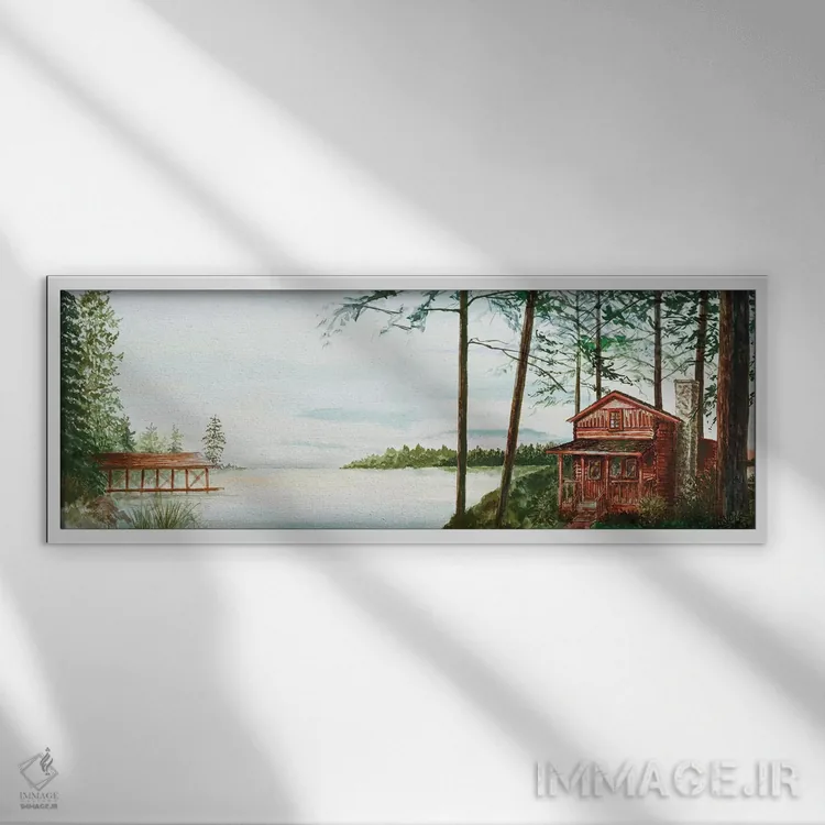 تابلو در دل جنگل اثر لیندا بالیکو - نمای قابدار سفید