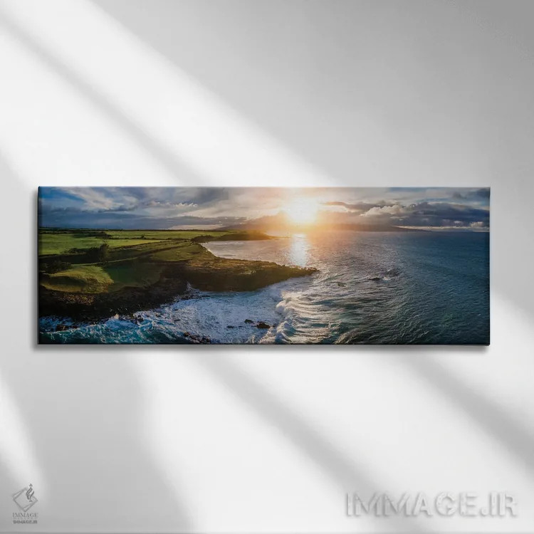 تابلو ساحل مائوئی (هاوایی) اثر لوکاس مور - نمای روبهرو روی دیوار