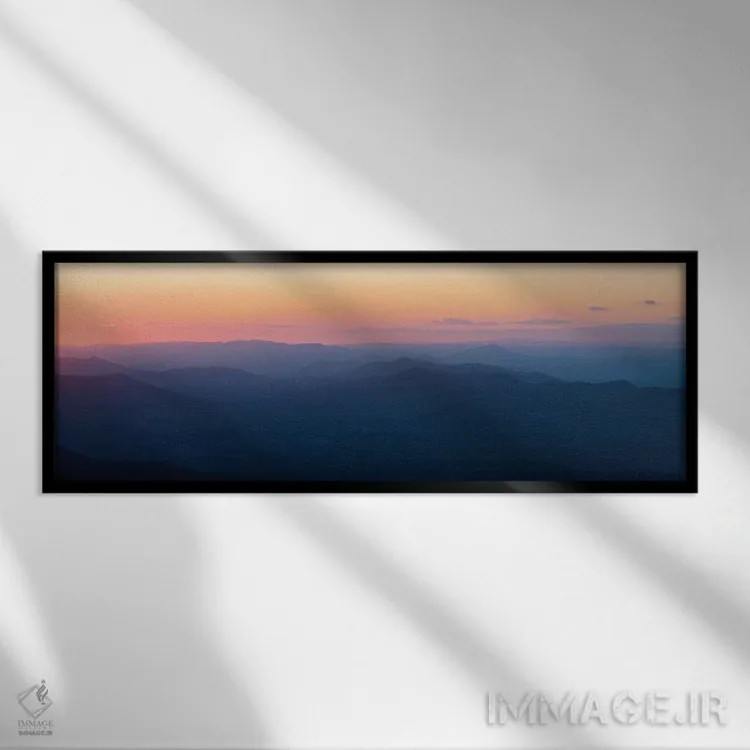 تابلو تپههای نرم و موجدار اثر لوکاس مور - نمای قابدار مشکی