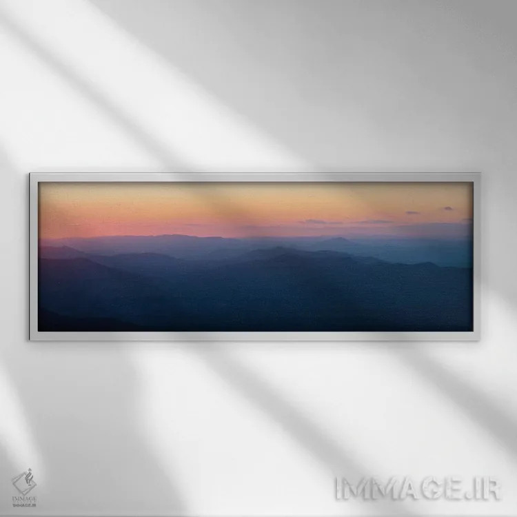 تابلو تپههای نرم و موجدار اثر لوکاس مور - نمای قابدار سفید