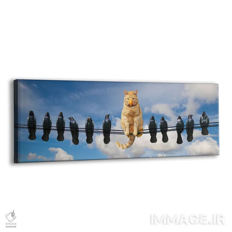 تابلو گربه باهوش ۲ اثر لوند روزر - نمای پرسپکتیو محصول