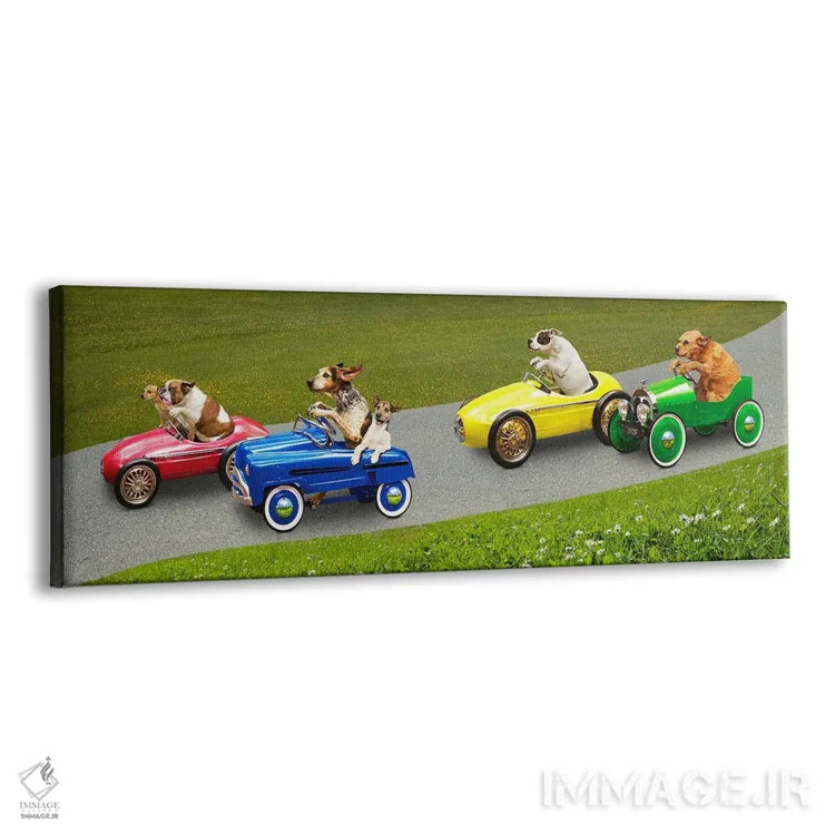 تابلو مسابقه سگها اثر لوند روزر - نمای پرسپکتیو محصول