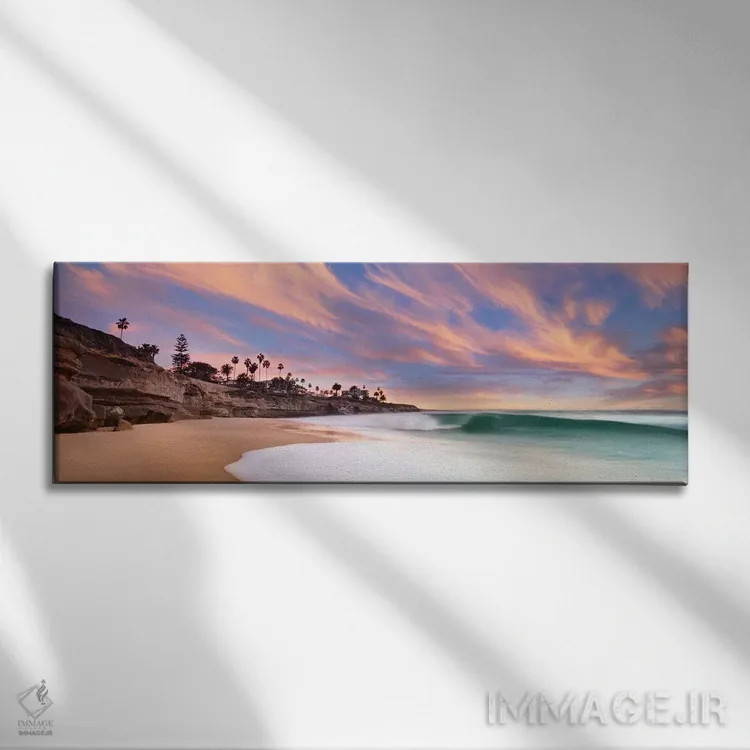 تابلو استراحت ساحلی اثر لی سیه - نمای روبهرو روی دیوار