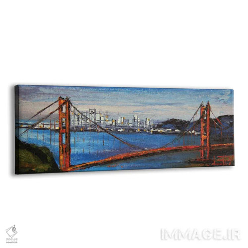 تابلو پل گلدن گیت و خط افق سانفرانسیسکو در غروب اثر لیزا الی - نمای پرسپکتیو محصول