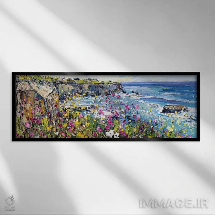 تابلو بهار در کالیفرنیا اثر لیزا الی - نمای قابدار مشکی