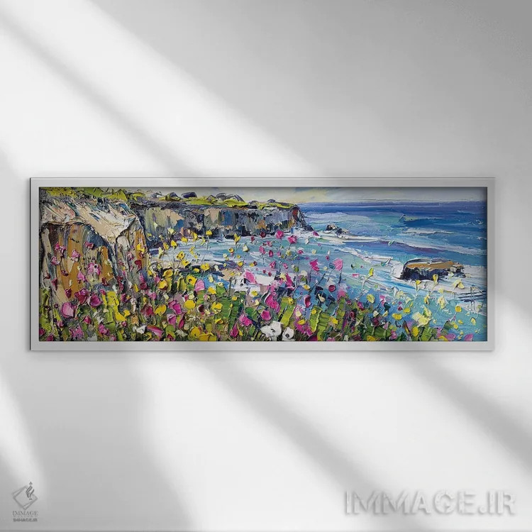 تابلو بهار در کالیفرنیا اثر لیزا الی - نمای قابدار سفید