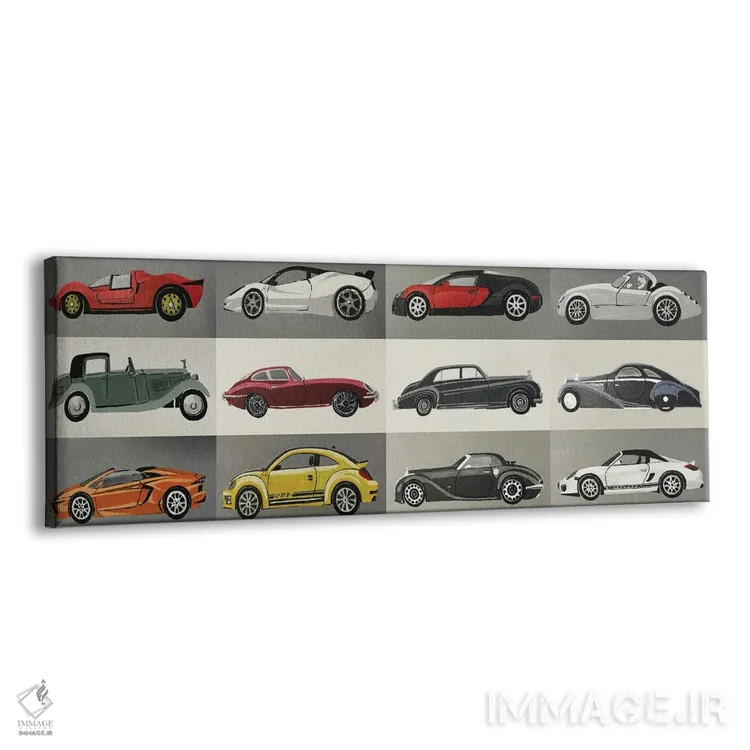 تابلو خودروهای عتیقه معاصر اثر آلا گرانده - نمای پرسپکتیو محصول