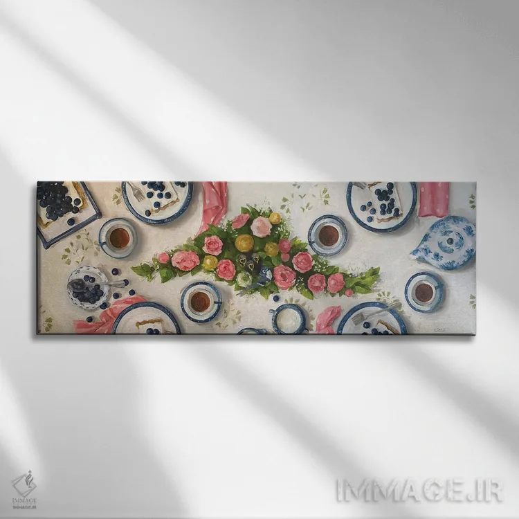 تابلو بلوبری وحشی اثر لیزا فینچ - نمای روبهرو روی دیوار