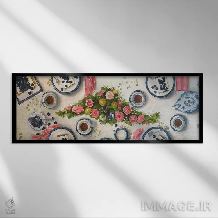 تابلو بلوبری وحشی اثر لیزا فینچ - نمای قابدار مشکی