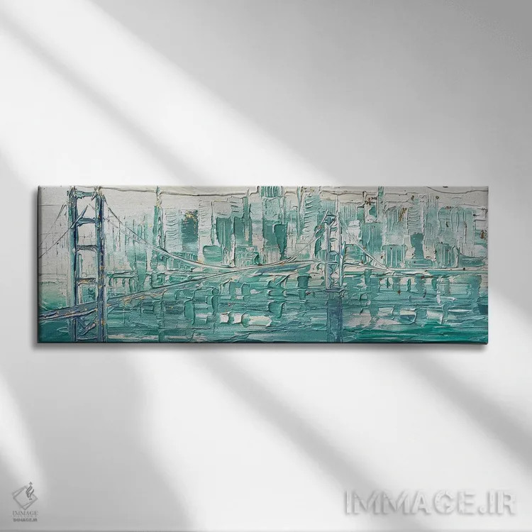 تابلو سانفرانسیسکو معاصر اثر لیزا الی - نمای روبهرو روی دیوار