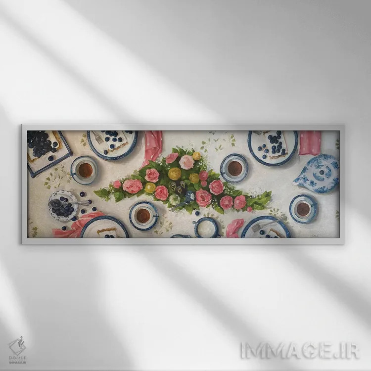 تابلو بلوبری وحشی اثر لیزا فینچ - نمای قابدار سفید