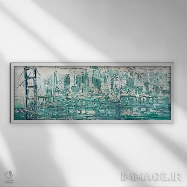 تابلو سانفرانسیسکو معاصر اثر لیزا الی - نمای قابدار سفید