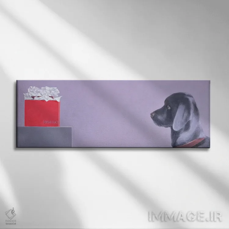 تابلو شکلاتدوست (عاشق شکلات) اثر لینکلن سلیگمن - نمای روبهرو روی دیوار