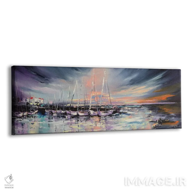 تابلو بندر خوابآلود اثر لانا فری - نمای پرسپکتیو محصول