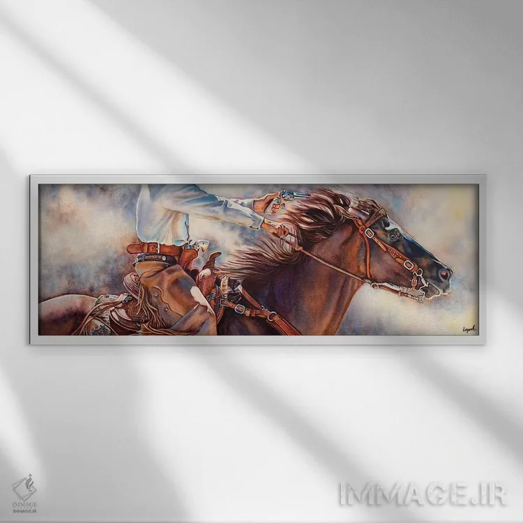 تابلو با تمام سرعت اثر لیزا لوپاک - نمای قابدار سفید