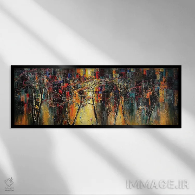تابلو "جاده درخت سال کهنه" اثر له نگوک کوآن - نمای قابدار مشکی