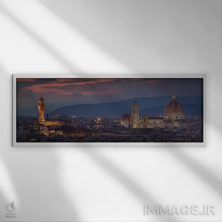 تابلو فلورانس اثر سرجیو لانزا - نمای قابدار سفید
