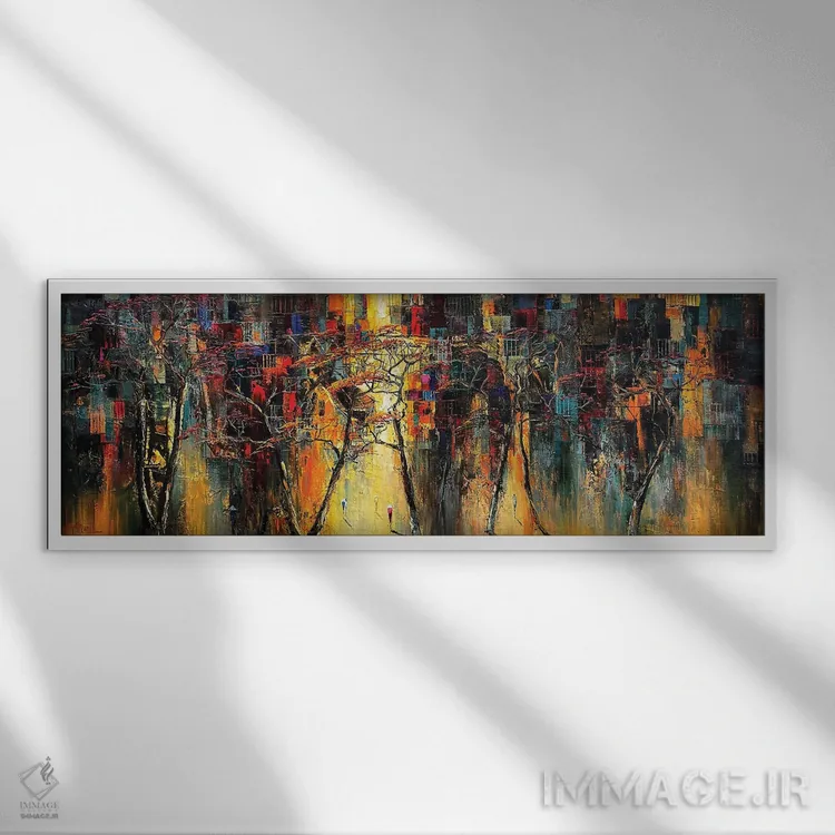 تابلو "جاده درخت سال کهنه" اثر له نگوک کوآن - نمای قابدار سفید