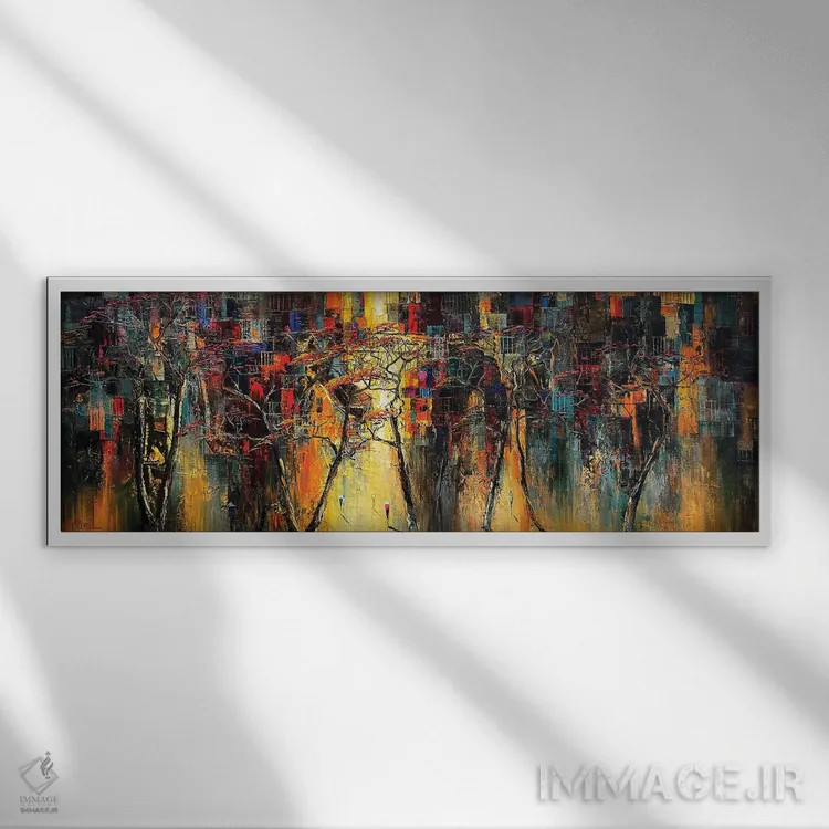 تابلو "جاده درخت سال کهنه" اثر له نگوک کوآن - نمای قابدار سفید