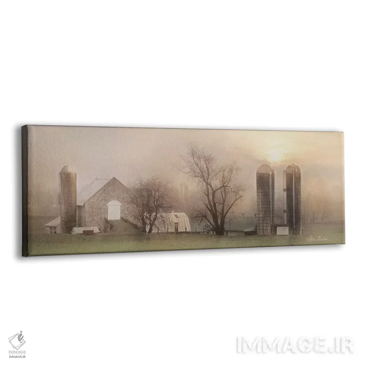 تابلو اصطبل سنگی قدیمی اثر لری دیتِر - نمای پرسپکتیو محصول