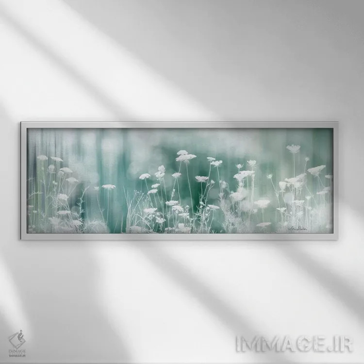 تابلو چمنزار رویایی اثر لری دیتِر - نمای قابدار سفید