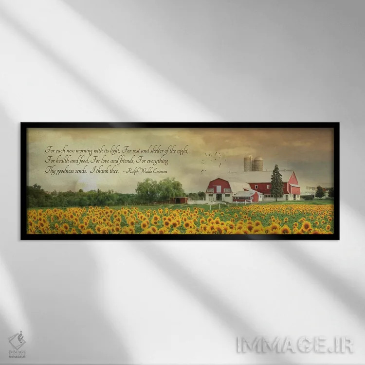 تابلو از تو سپاسگزارم اثر لری دیتِر - نمای قابدار مشکی