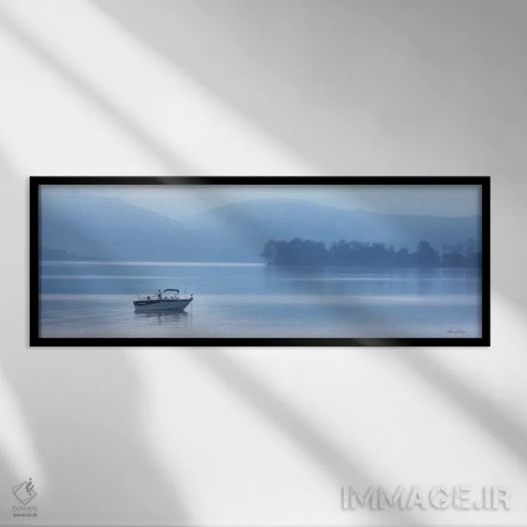 تابلو "ماهیگیر ریتاون" اثر لری دیتِر - نمای قابدار مشکی
