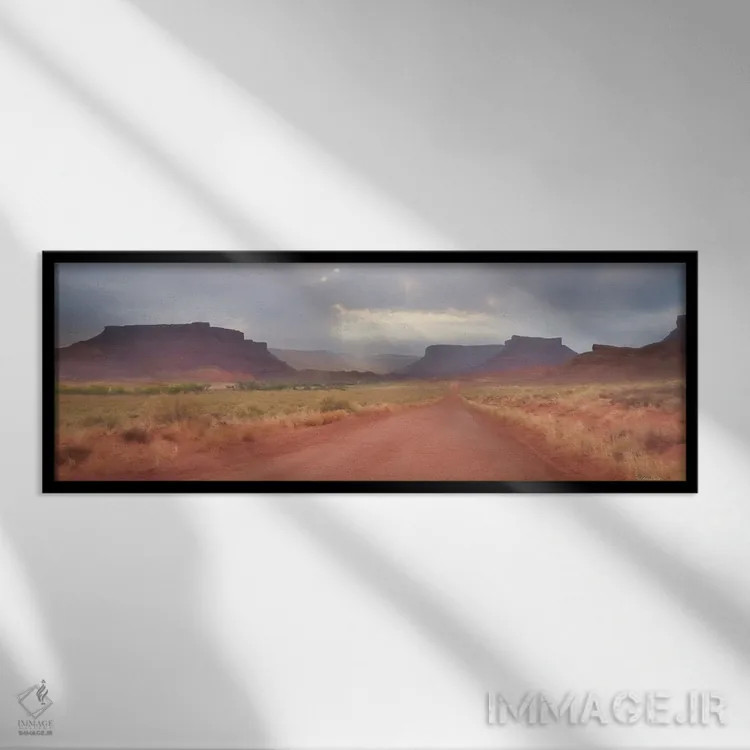 تابلو "جادههای روستایی کلرادو" اثر لری دیتِر - نمای قابدار مشکی