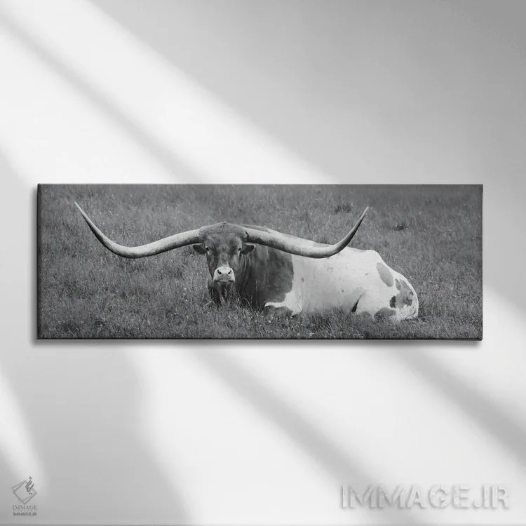 تابلو "بارگیری وسیع" اثر لری دیتِر - نمای روبهرو روی دیوار