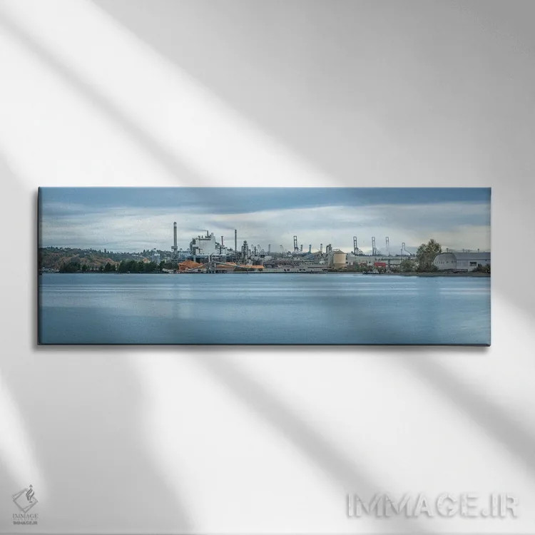 تابلو تاکومای صنعتی اثر لوئیس راث - نمای روبهرو روی دیوار
