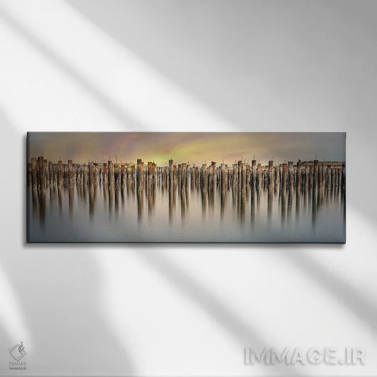 تابلو غروب شور اثر لوئیس راث - نمای روبهرو روی دیوار